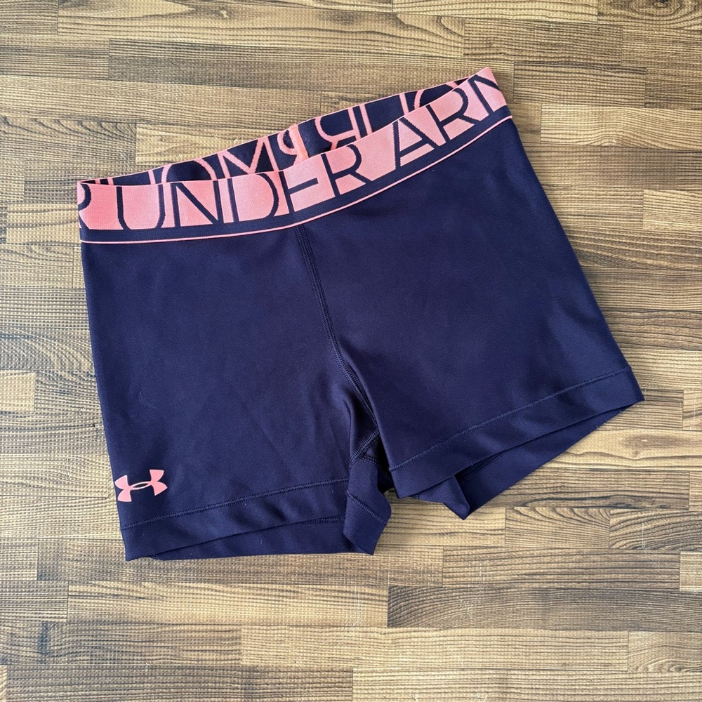 Under Armour Women's Purple and Coral Shorts Small